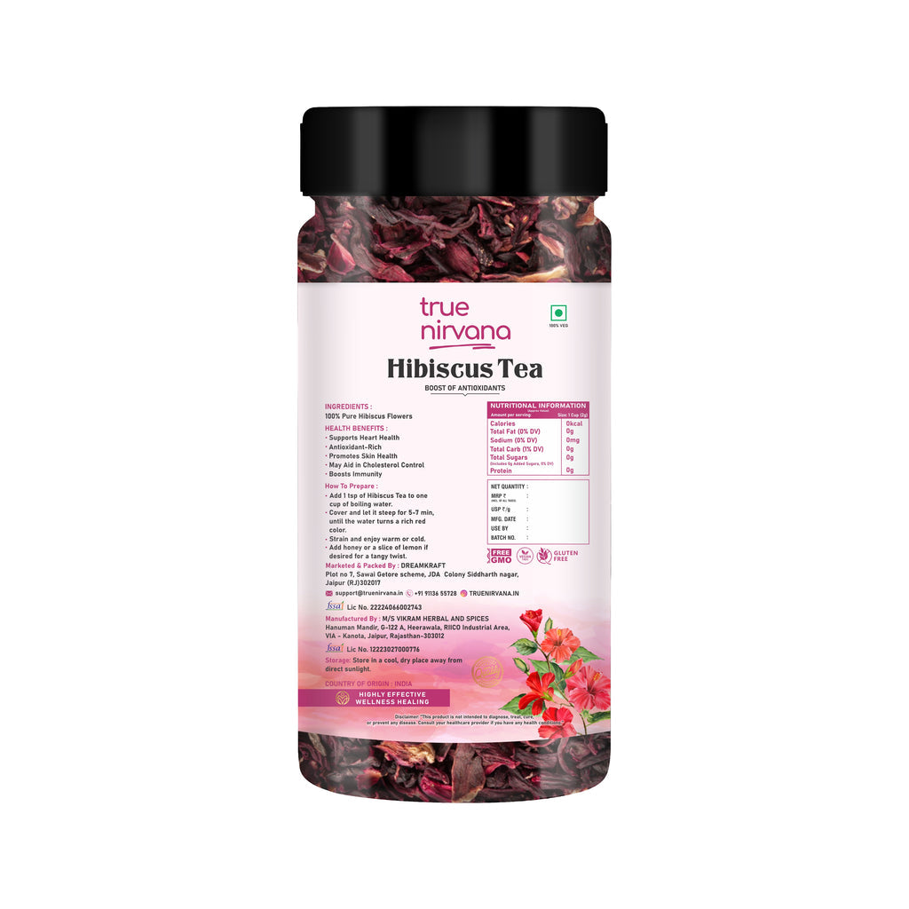 TrueNirvana Hibiscus Flower Tea – Skin Glow & Heart Health