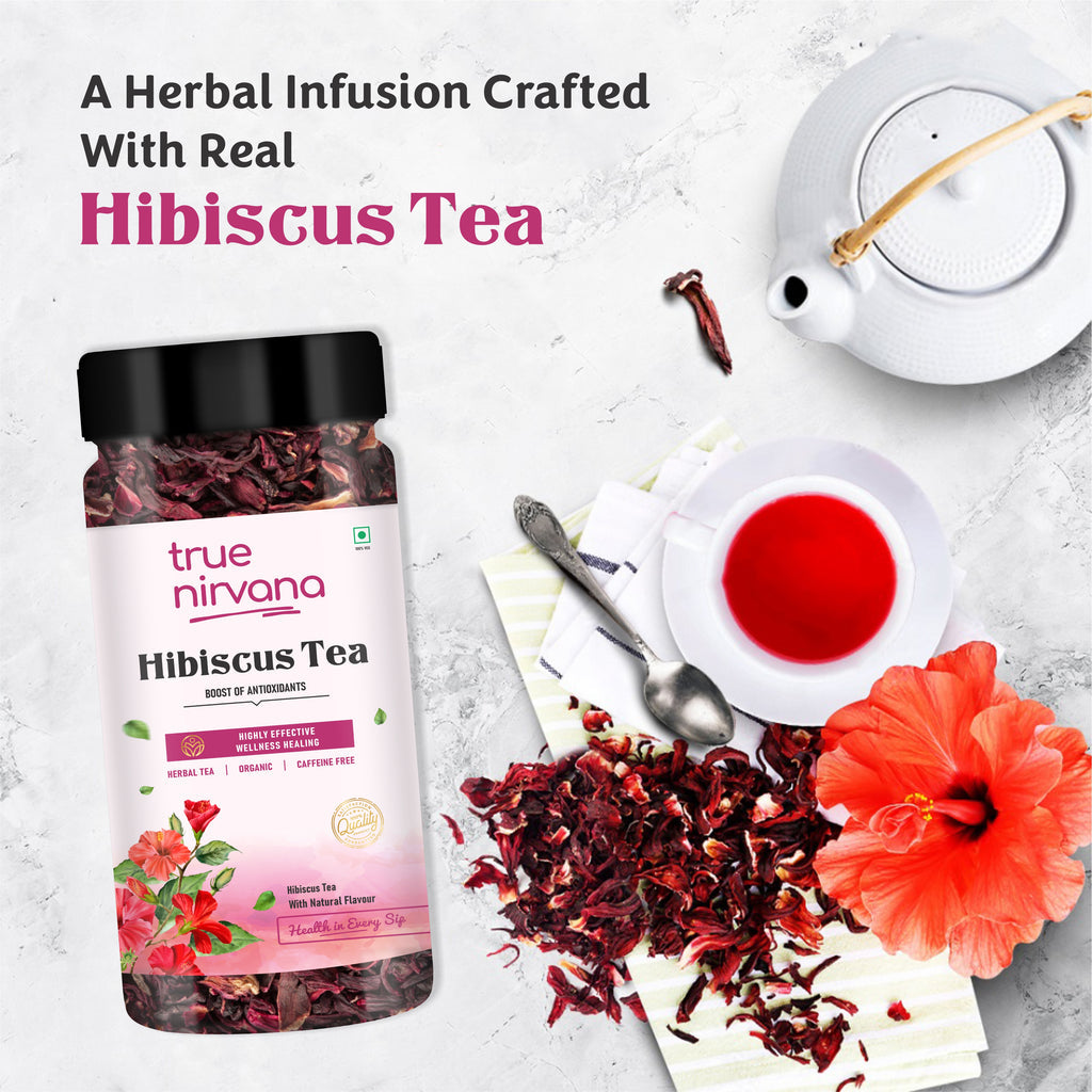 TrueNirvana Hibiscus Flower Tea – Skin Glow & Heart Health